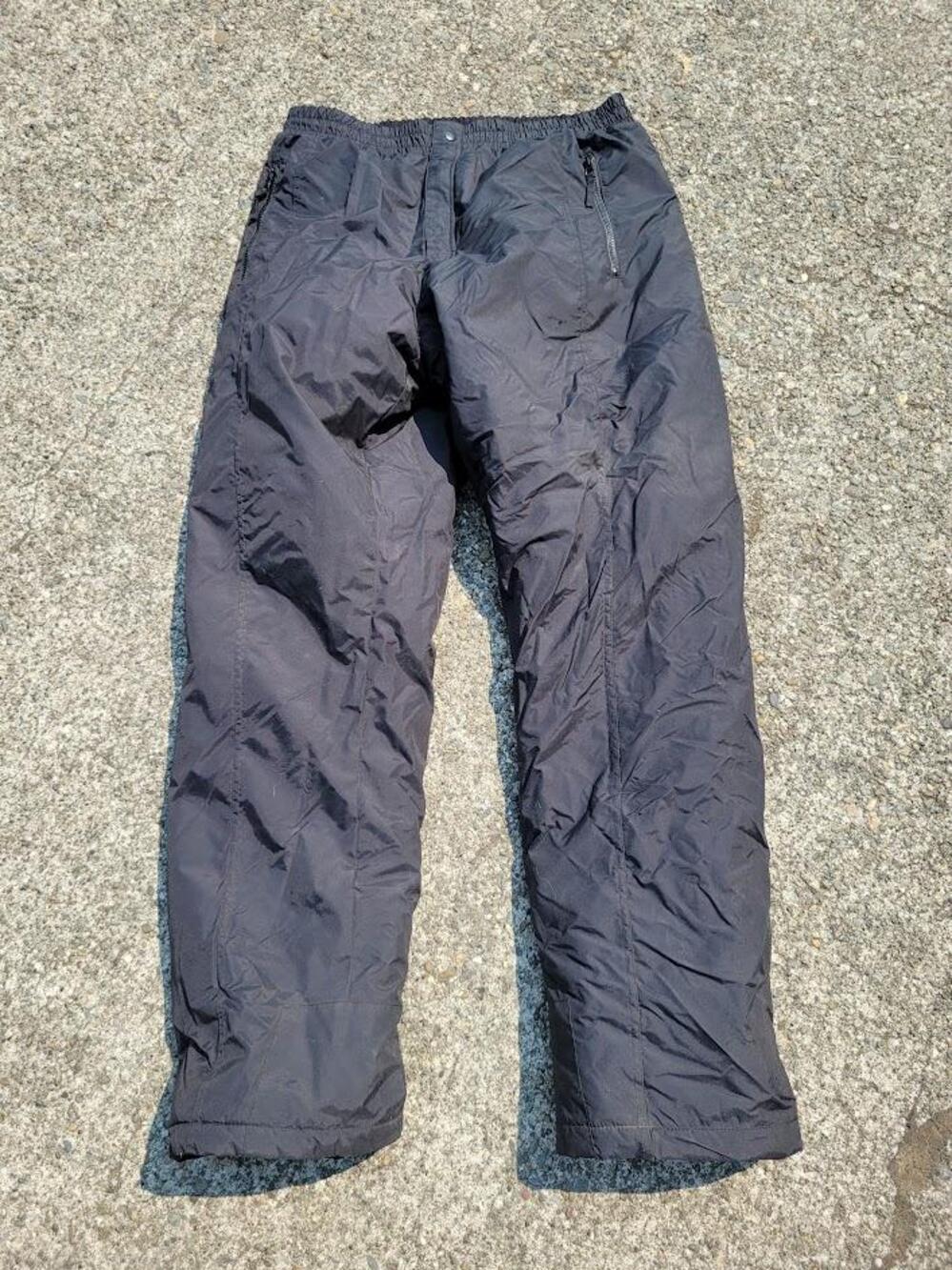 Ski Gear Snow Pants Mens XL Black Insulated Waterproof Nylon Elastic Waist